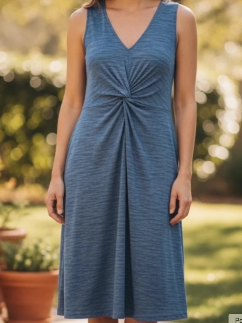 Eddie Bauer Twist Front Sleeveless, L
